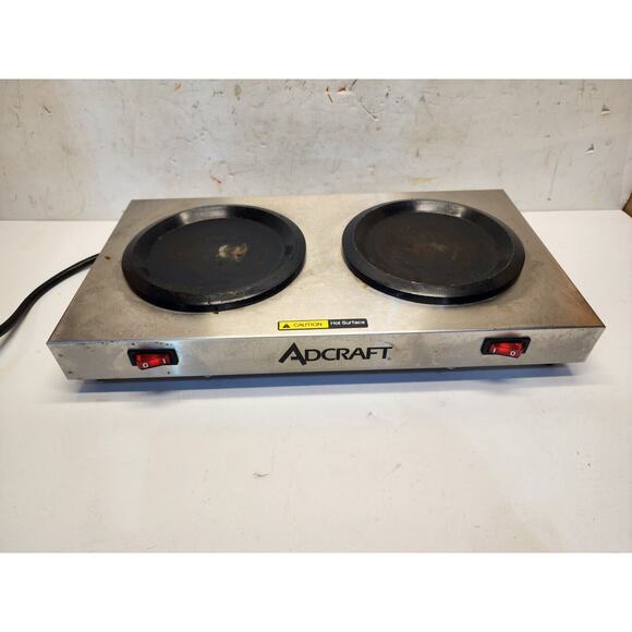 Adcraft Dual Burner Coffee Decanter Warmer Plate Model WP-2 120V Free Shipping - Picture 1 of 7